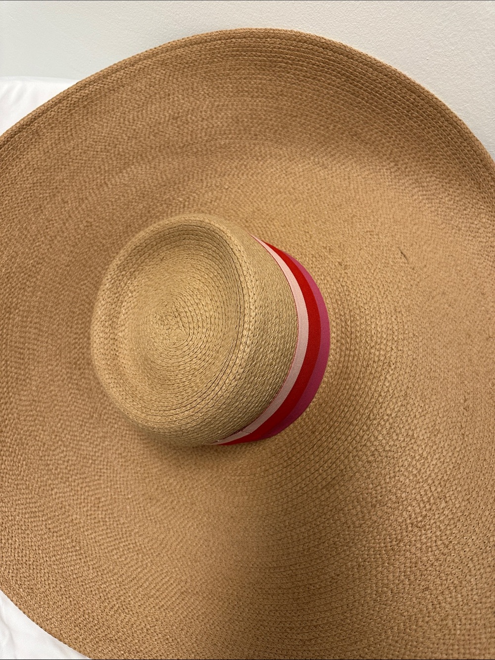 Trina Turk Wide Floppy Brim Straw Sun Hat in Natural Tan - Picture 9 of 15